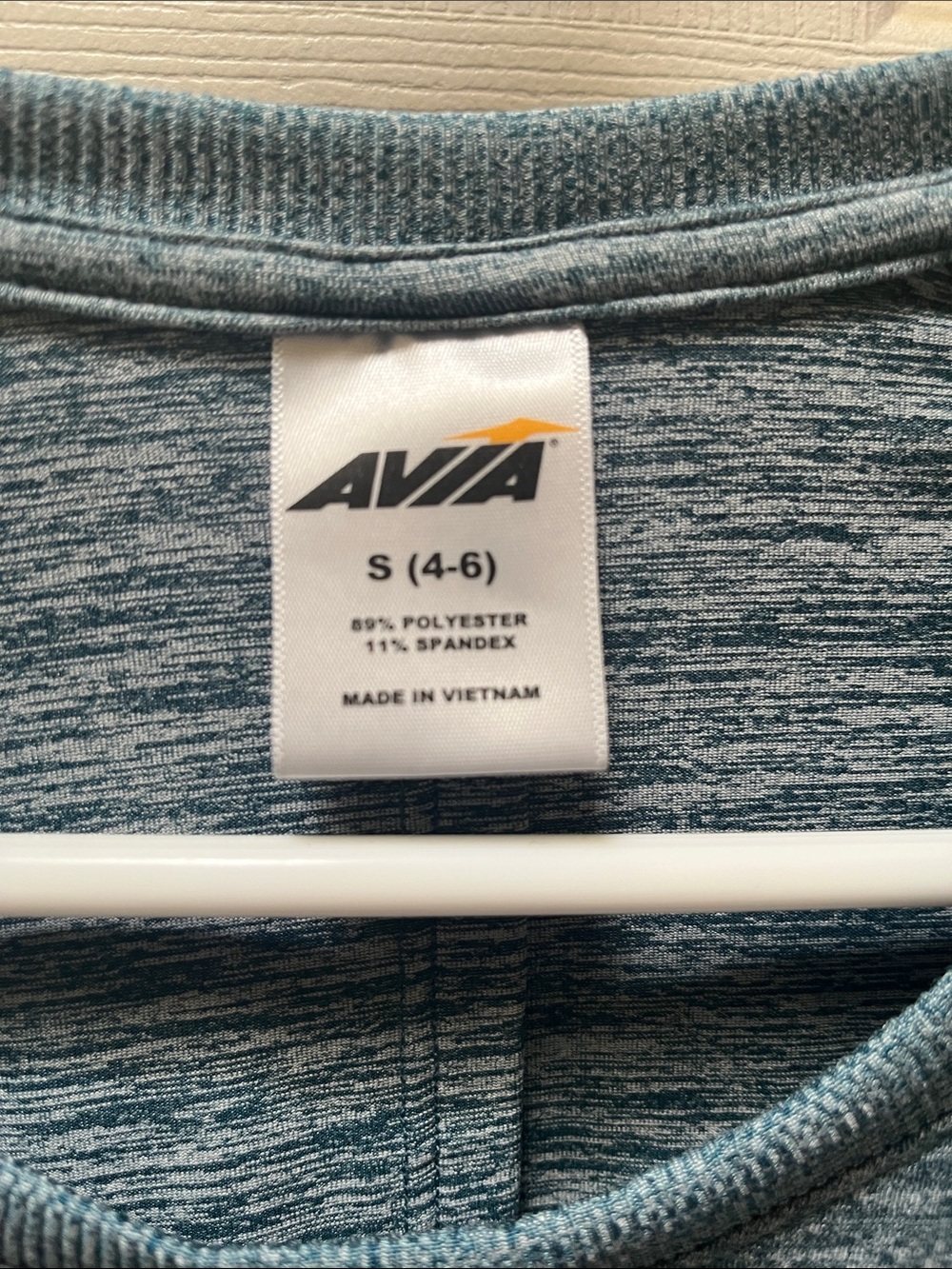 Avia Women's Long Sleeve Heather Slate Blue Top - Picture 5 of 5
